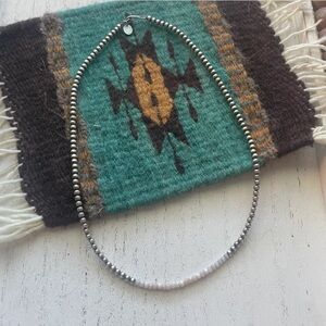 Navajo Strung Pink Conch Sterling Silver 925 Pearl Necklace